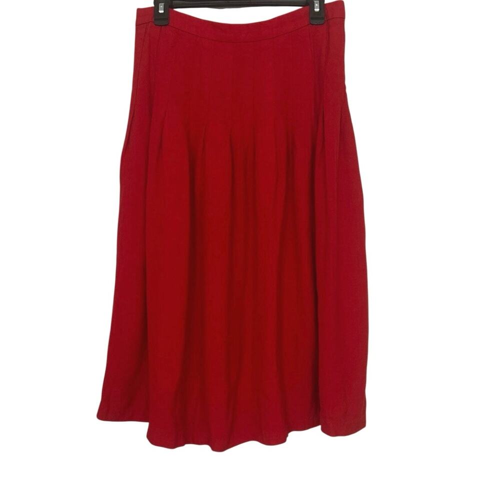 Talbots Red Midi Skirt
